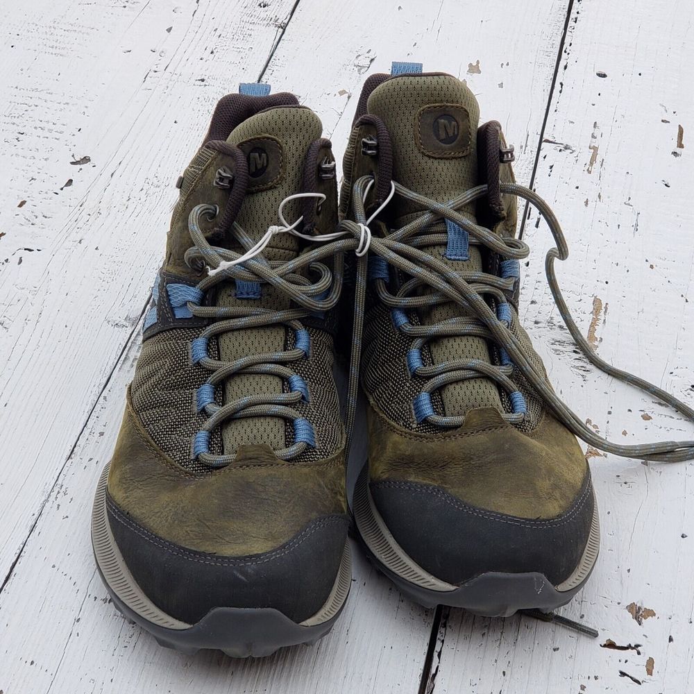 Merrell J99622 Zion Mid Waterproof Hiking Shoes Lace Up Olive Women Sz 7 / 37.5 - Picture 10 of 14